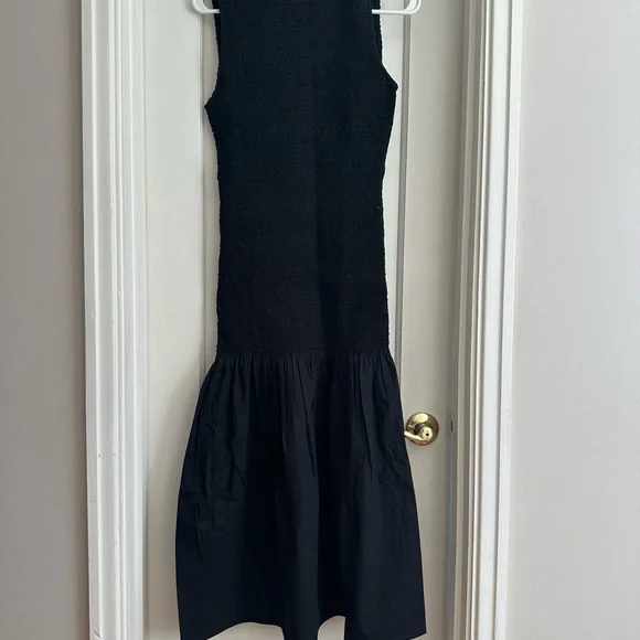 J.crew Smocked drop-waist dress in cotton poplin NWT - Picture 2 of 7